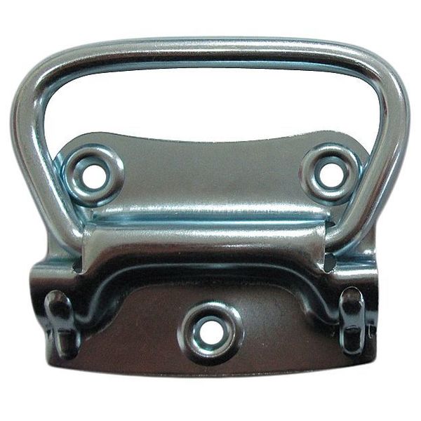 Chest Handle, Steel, 2 3/4 In L, Zinc, Unthr. Through Holes