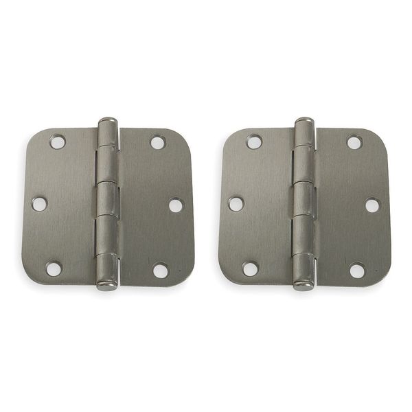3 1/2 in W x 3 1/2 in H Satin Nickel Door and Butt Hinge