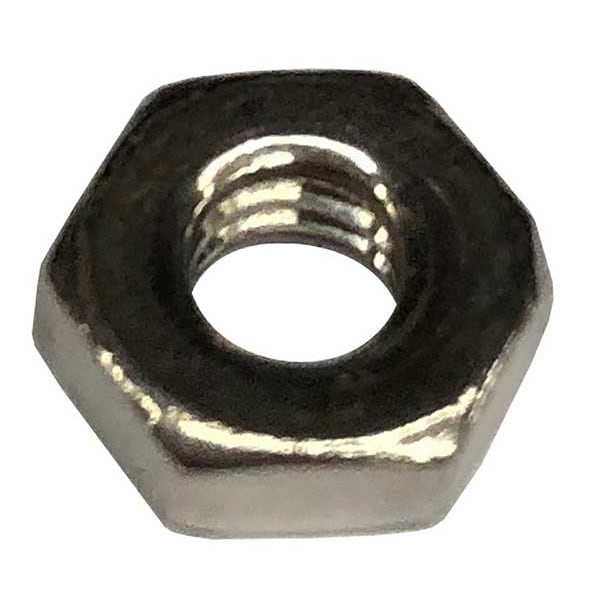 Machine Screw Nut, #5-40, 18-8 Stainless Steel, Not Graded, Plain, 7/64 in Ht, 100 PK