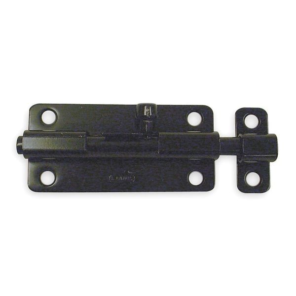 Slide Barrel Bolt, Black, 4 In