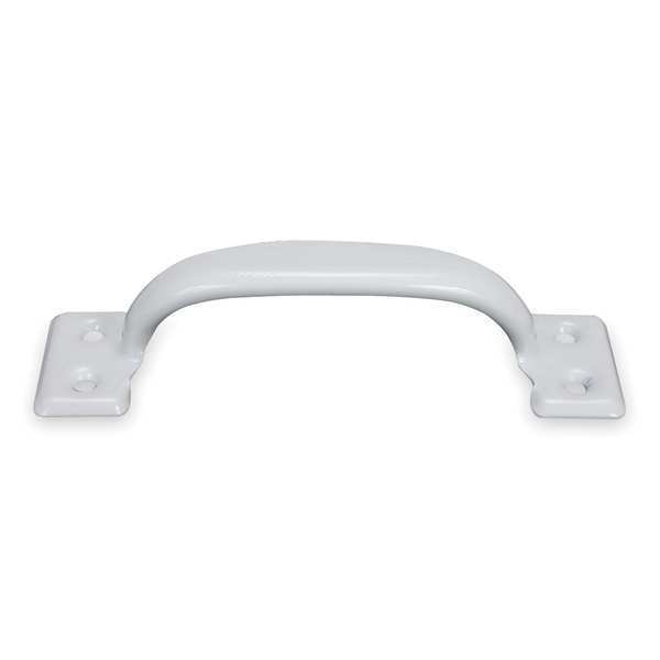 Utility Pull, Steel, White, 5 1/2 In L, Unthr. Through Holes