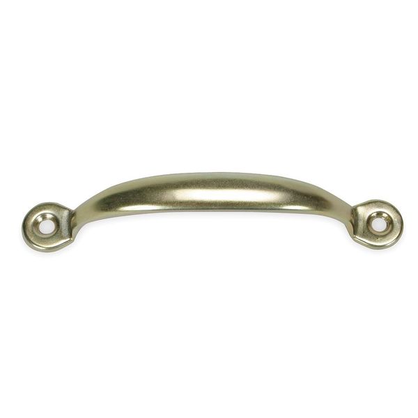 Door Pull, Steel, 4 7/8 In L, Matte, Unthr. Through Holes