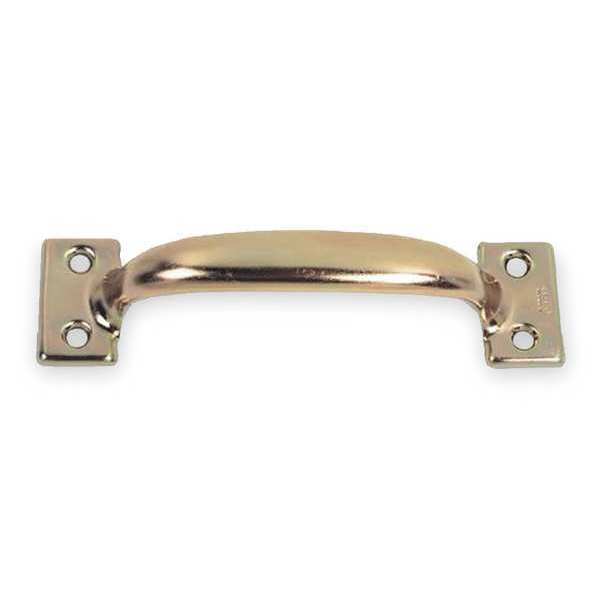 Door Pull, Steel, 4 In L, Matte, Unthr. Through Holes
