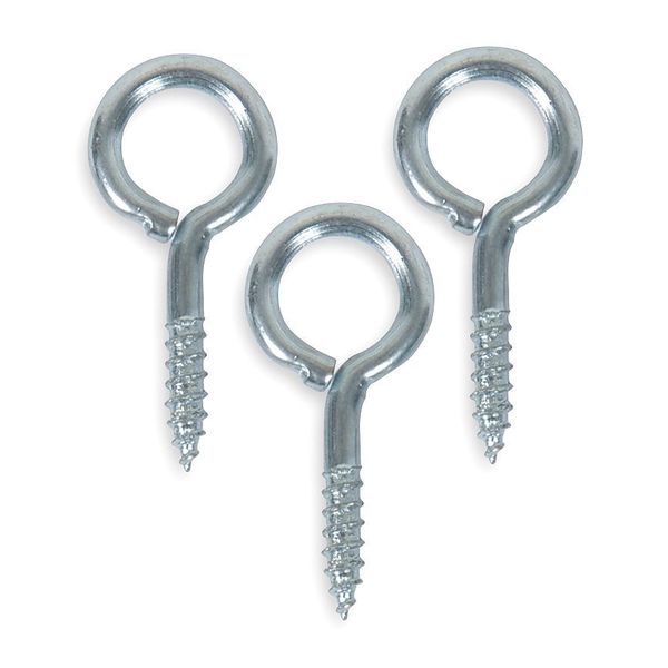 Eye Bolt 25/64 in ID, Steel, Zinc Plated, 20 PK