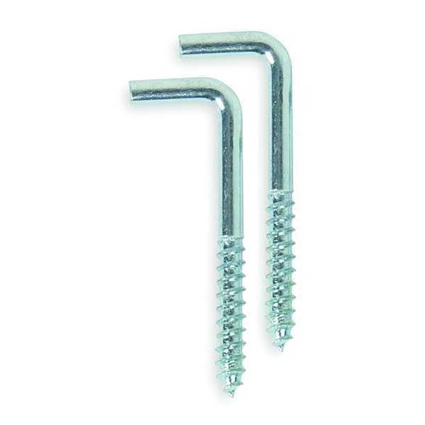 Square Bend Hook, Length 1 1/2 In, PK20
