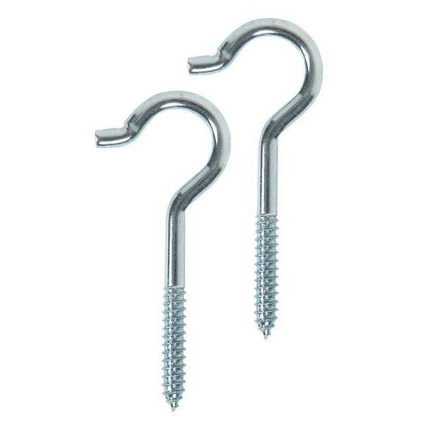 Ceiling Hook, Zinc, Length 2 1/2 In, PK20