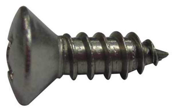 Sheet Metal Screw, #8 x 1/2 in, Plain 18-8 Stainless Steel Oval Head Phillips Drive, 100 PK
