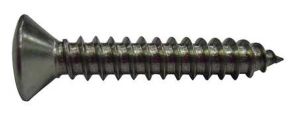 Sheet Metal Screw, #8 x 1 in, Plain 18-8 Stainless Steel Oval Head Phillips Drive, 100 PK