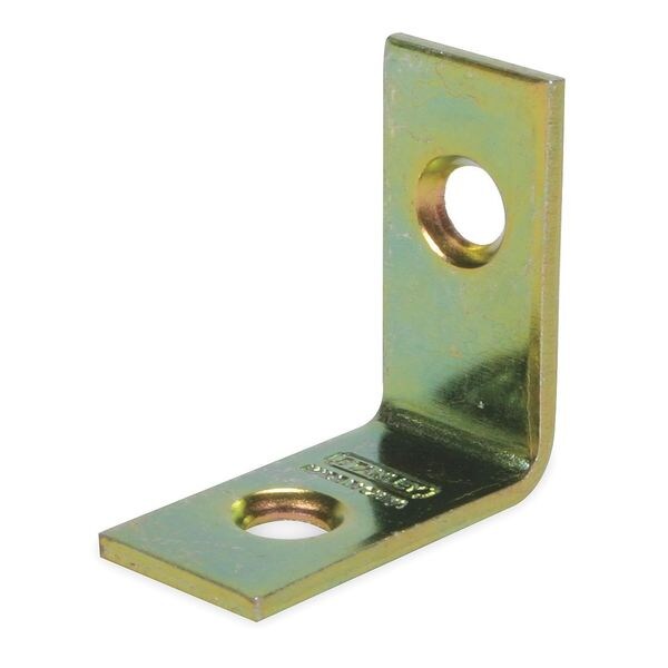 Corner Brace, Brass, 1 x 1/2 In, PK4