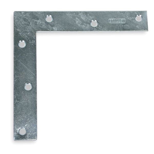 Flat Corner Brace, Steel, 6 In W
