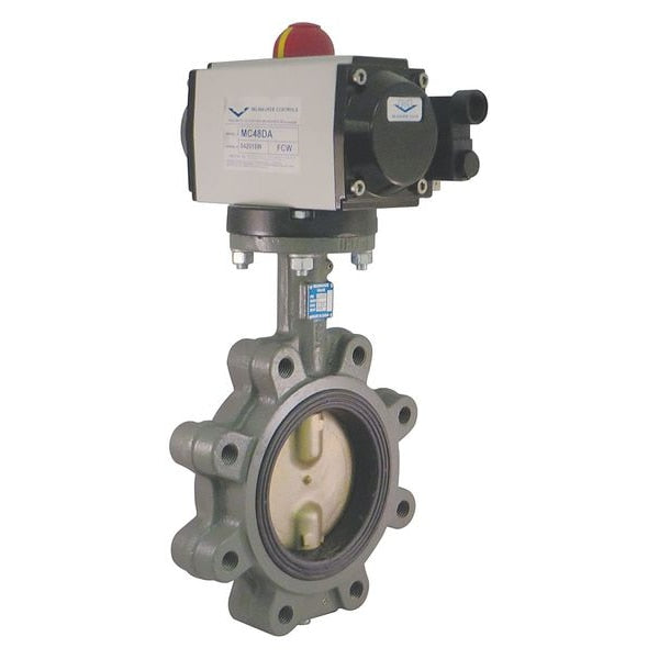 Butterfly Valve, Dbl Acting, Cast Iron, 8In