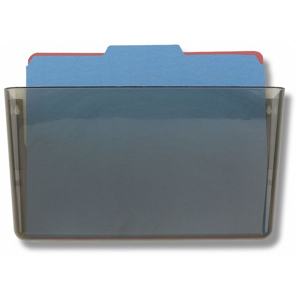 Wall Pocket, Letter, Smoke, 7Hx13W In, Smoke