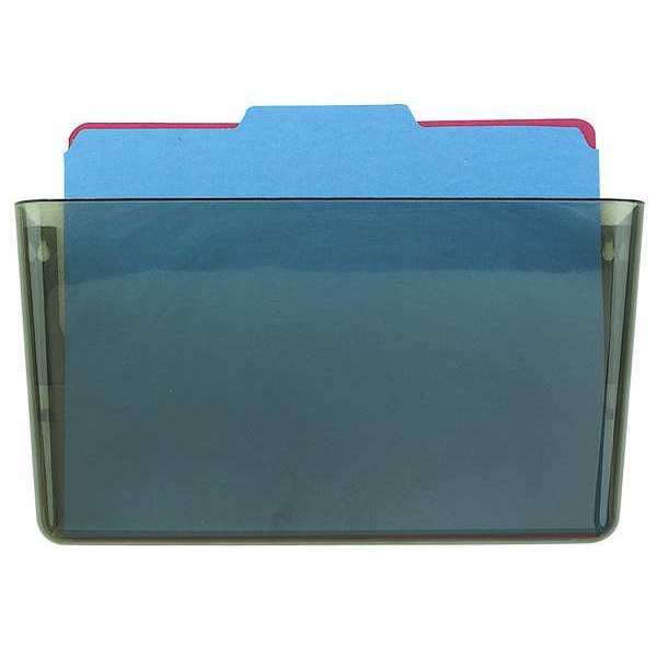 Wall Pocket, Letter, Smoke, 7Hx13W In, Smoke