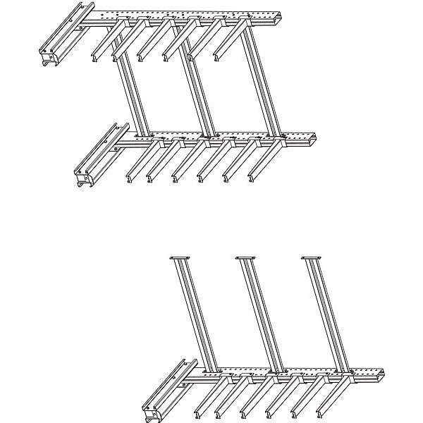 Add-On Cantilever Rack, 1 Side, 10 ft. H