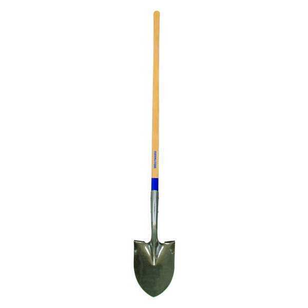 Round Point Shovel, 48 In.Handle, 14 ga.