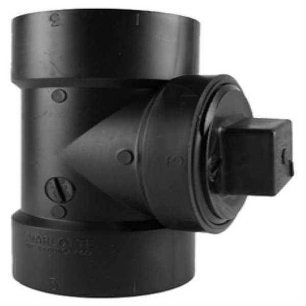 Cleanout Tee w/Plug, 1-1/2 In FNPT x Hub