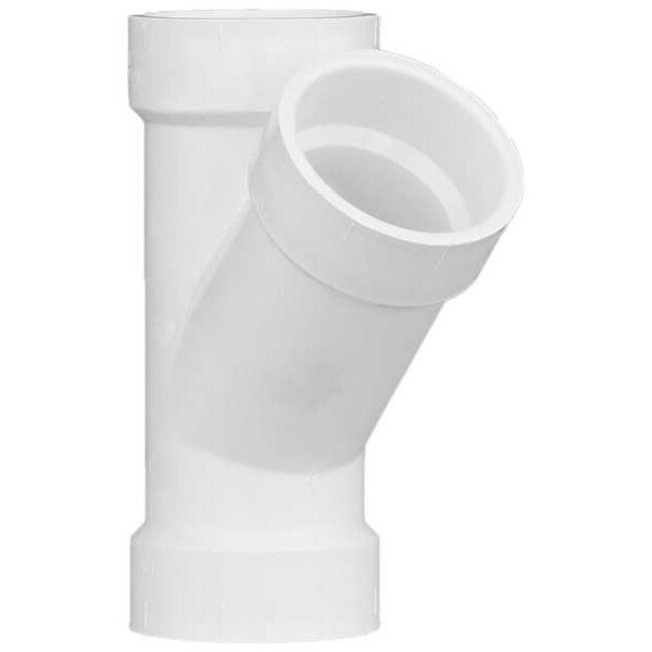 PVC Wye, Hub, 1-1/2 in Pipe Size