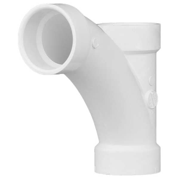 PVC Wye and 45 Degree Elbow, Hub, 1-1/2 in Pipe Size