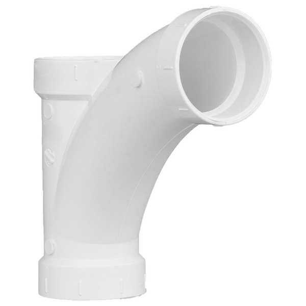PVC Wye and 45 Degrees  Elbow, Hub, 2 in Pipe Size