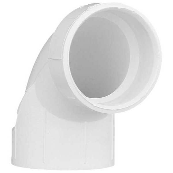 PVC 90 Degree Elbow, Hub, 1-1/2 in Pipe Size