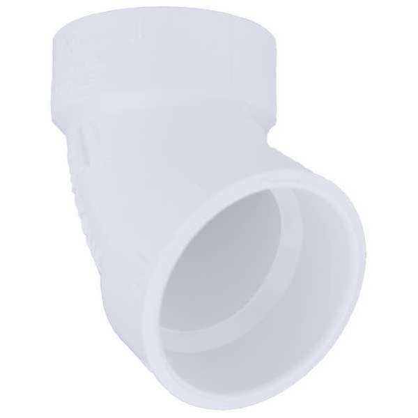 PVC Elbow, 60 Degrees, Hub, 1-1/2 in Pipe Size
