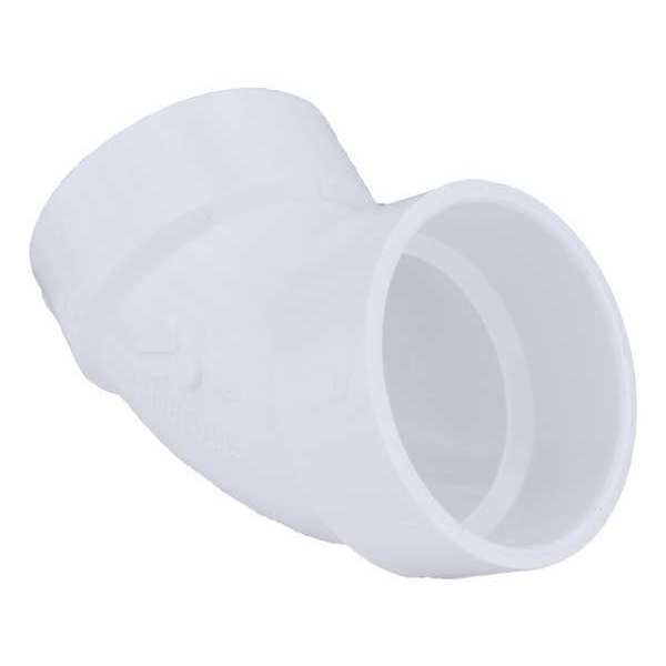PVC 60 Degree Elbow, Hub, 2 in Pipe Size