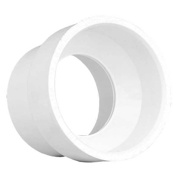 PVC Flush Bushing, Hub x Spigot, 2 in x 1 1/2 in Pipe Size