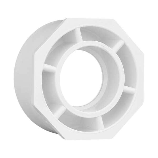 PVC Flush Bushing, Hub x Spigot, 3 in x 1 1/2 in Pipe Size