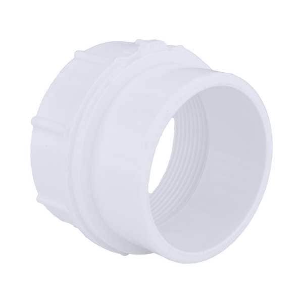 PVC Cleanout Adapter, FNPT x Spigot, 2 in Pipe Size