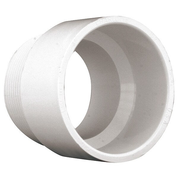 PVC Male Adapter, Hub x MNPT, 3 in Pipe Size