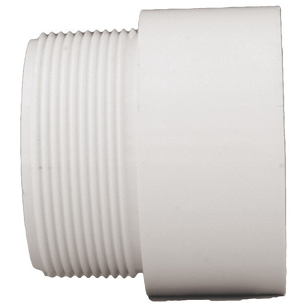 PVC Male Adapter, Hub x MNPT, 2 in Pipe Size