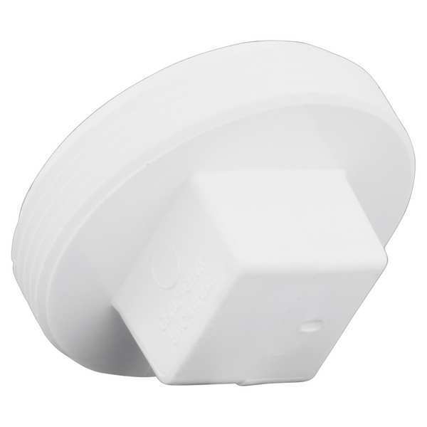 PVC Cleanout Plug, MNPT, 3 in Pipe Size