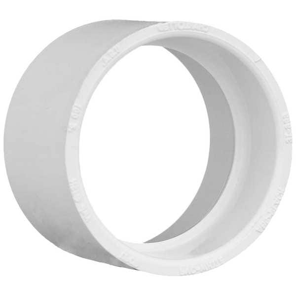 PVC Coupling, Hub, 2 in Pipe Size