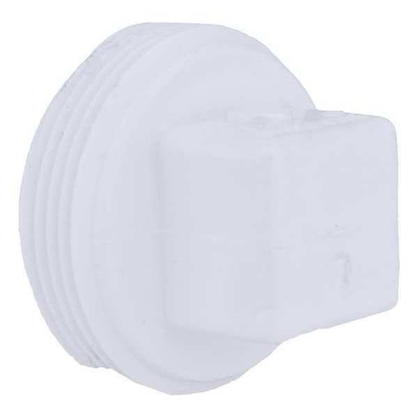 PVC Cleanout Plug, MNPT, 1-1/2 in Pipe Size
