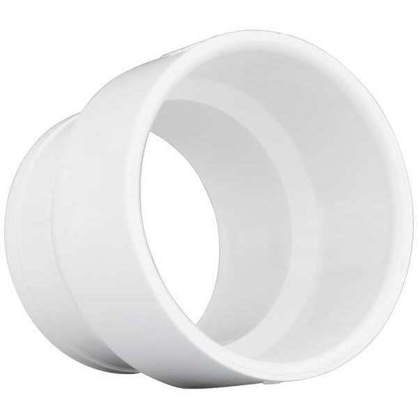 PVC No Hub Adapter, CI No Hub x Hub, 3 in Pipe Size