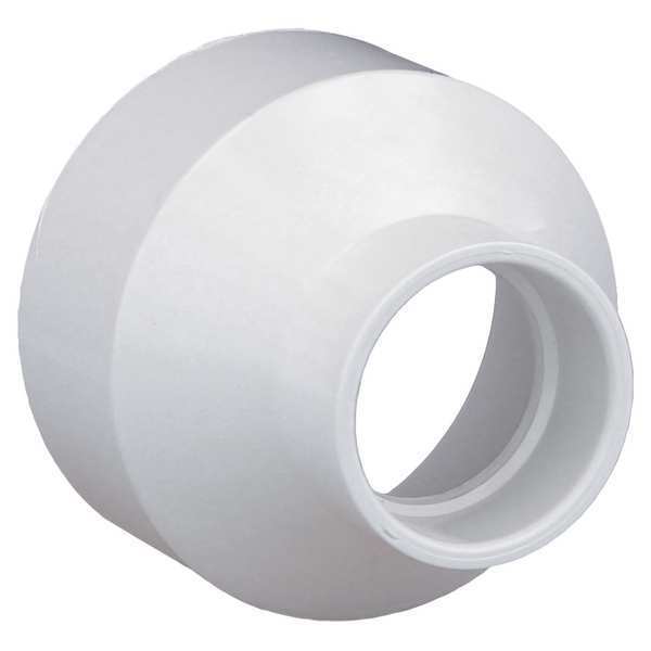 PVC Reducer, Hub, 3 in x 1 1/2 in Pipe Size