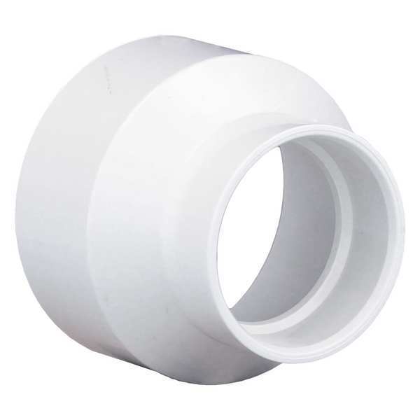 PVC Reducer, Hub, 3 in x 2 in Pipe Size