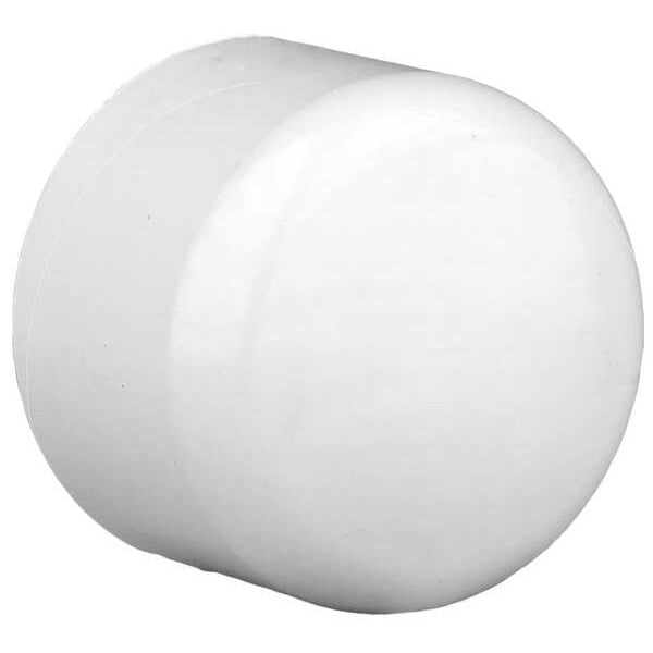 PVC Socket Cap, Hub, 2 in Pipe Size