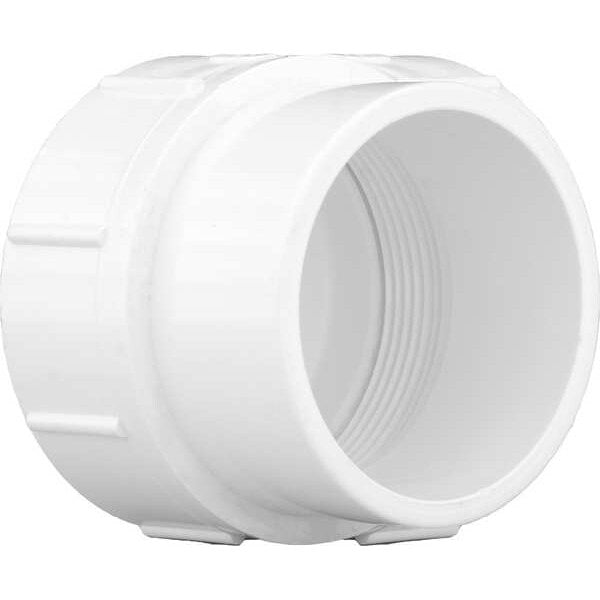 PVC Cleanout Adapter with Plug, FNPT x Spigot, 3 in Pipe Size