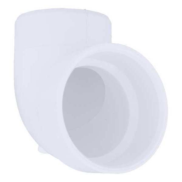 PVC Street Elbow, 90 Degrees, Vent, Hub x Spigot, 2 in Pipe Size