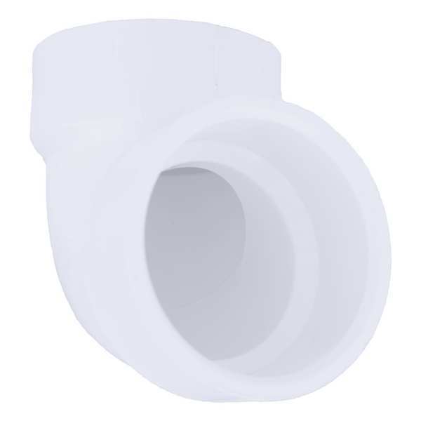 PVC Elbow, 90 Degrees, Vent, Hub, 1-1/2 in Pipe Size