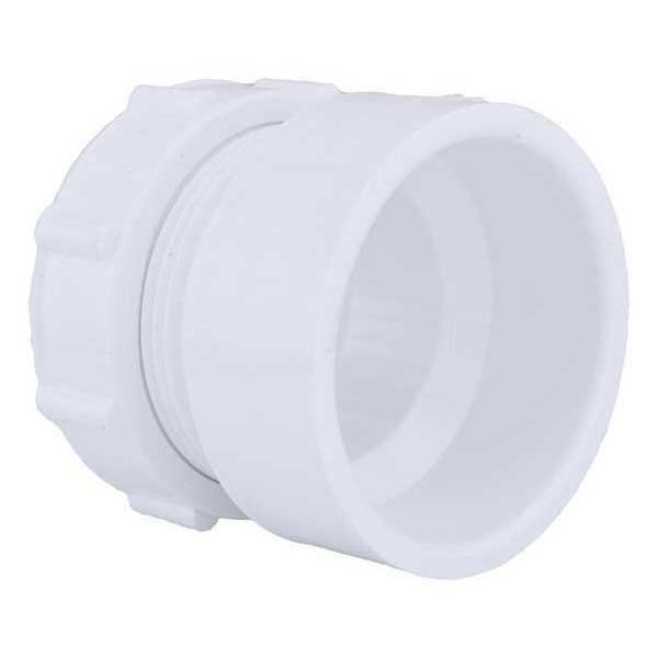 PVC Female Trap Adapter with Nut and Washer, Hub x Socket, 1-1/2 in Pipe Size