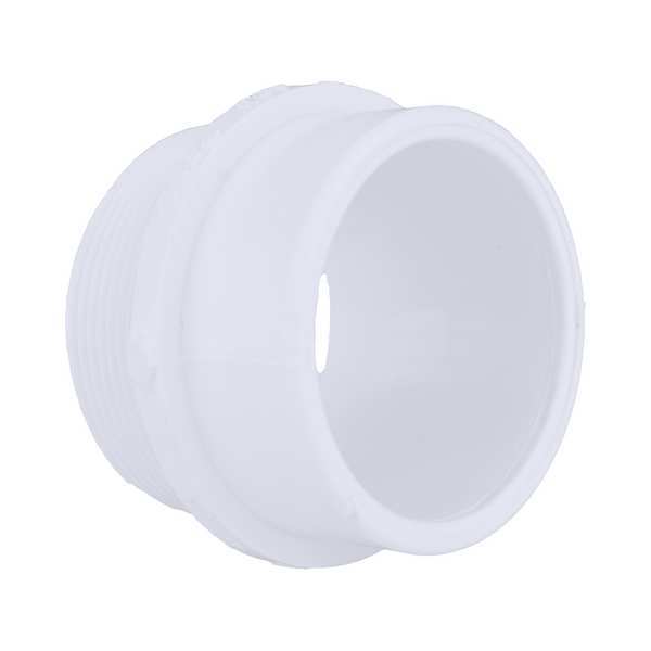 PVC Male Adapter, MNPT x Spigot, 2 in Pipe Size