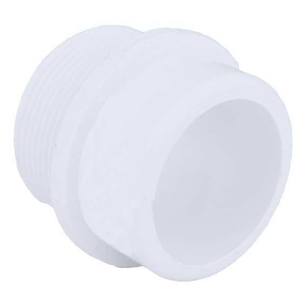 PVC Male Adapter, MNPT x Spigot, 1-1/2 in Pipe Size