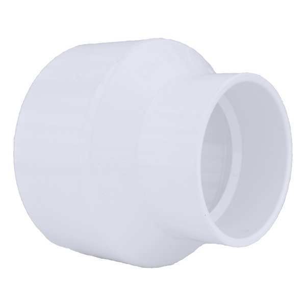 PVC Reducer, Hub, 6 in x 4 in Pipe Size