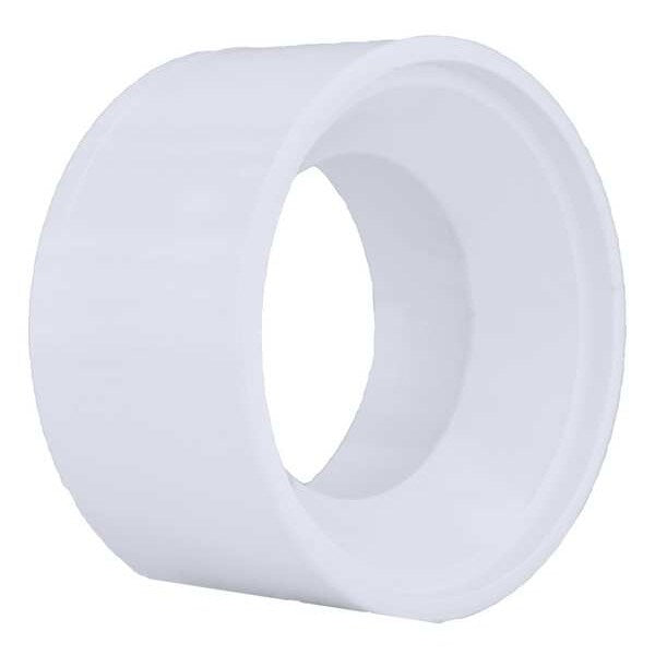 PVC Flush Bushing, Hub x Spigot, 6 in x 4 in Pipe Size