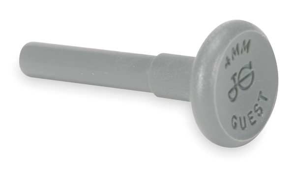Plug, 3/16 In Tube OD, Acetal, Gray, PK10