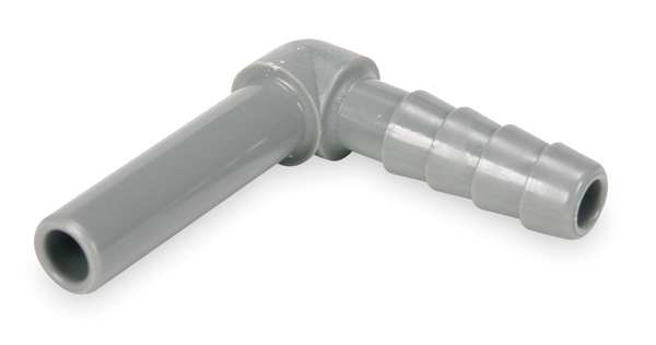 Acetal Copolymer Elbow, 90 Degrees, 1/4 in Tube Size