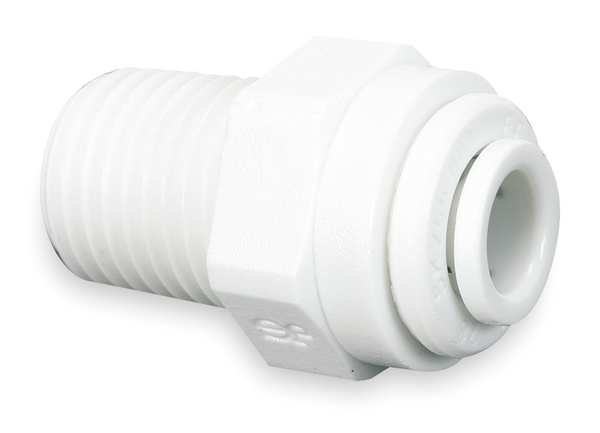 Male Connector, 1/4 x 3/8, Wh, PK10