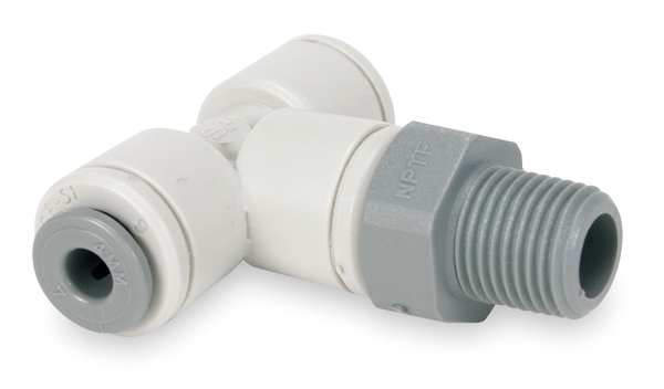 Polypropylene Swivel Branch Tee, 1/4 in Tube Size